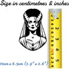 Pack of 3 Cartoon Bride of Frankenstein Waterproof Vinyl Sticker