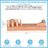 30cm Wooden Desktop Bowling Game: 10 Pins & Metal Ball