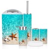 XNGJEMVWXO Bathroom Accessory Set 6 Piece Starfish Seashell Summer Beach