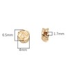 18K Real Gold Plated Non-Tarnish Rose Flower Spacer Beads 6.5x4mm