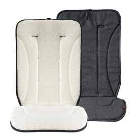 Momcozy Reversible Stroller Cushion | Universal Breathable Stroller Liner | Winter Warm Car Seat Liners | Crib Carriage Cushion Pad | Plush for Winter Use ＆Soft Fabric for All-Season Comfort