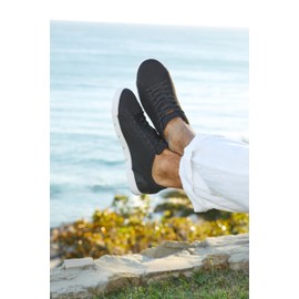 SWIMS Men’s Lightweight Breeze Tennis Knit Machine-Washable Sneakers, Core-Navy/White, 7