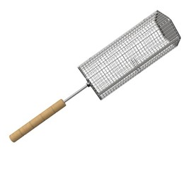 Rolling Stainless Steel BBQ Baskets with Removable Handle (Hexagonal) 2 Pack Portable BBQ Nets for Outdoor Cooking - Ideal Accessories for Vegetables, Shrimp and Chicken, Perfect BBQ Gift for