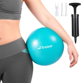 Trideer Pilates Ball 9 Inch with Pump, Exercise Balls Physical Therapy, Physical Therapy Equipment, Small Exercise Ball Between Knees, Small Pilates Ball for Yoga, Core, Office&Home Gym