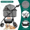 Pet Stroller,Dog Stroller for Small Medium Dogs Cats,3 Wheels,Foldable,with Breathable