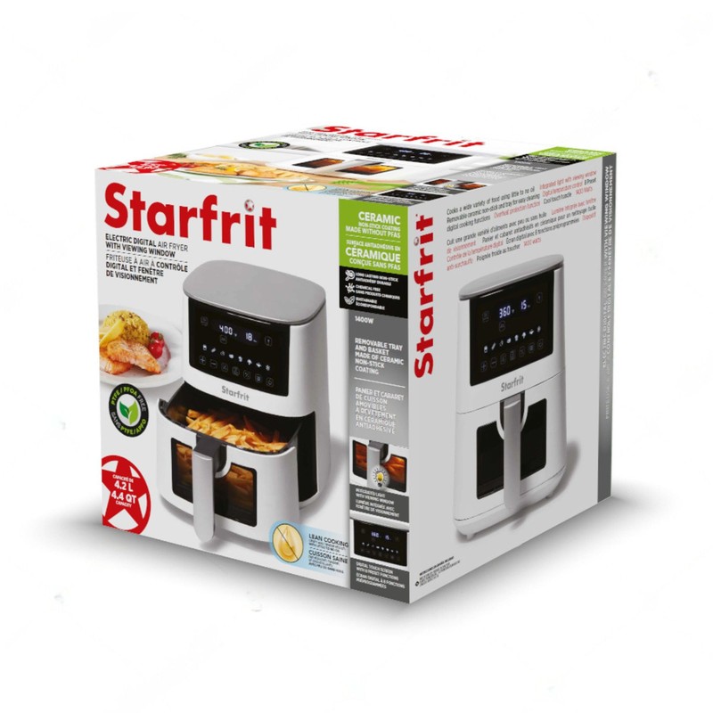 Starfrit Electric Digital Air Fryer - 4.2L Capacity - Ceramic