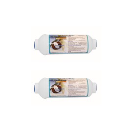 PureT IL-6W-C-EZ38-2, 6"x2" (3/8" EZ Connect) Inline Post GAC Carbon Filter - NSF Certified - Reverse Osmosis Water Filter, Lifetime of 1 Year or 700 Gallons (2 Pack)