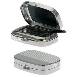 SILBERKANNE Pocket Ashtray 5 x 6.5 cm Premium Silver Plated Elegant Silver-Plated in Top Workmanship