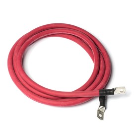 Spartan Power 2 Foot 2/0 AWG Red SpartanFlex Battery Cable with 3/8" Ring Terminals