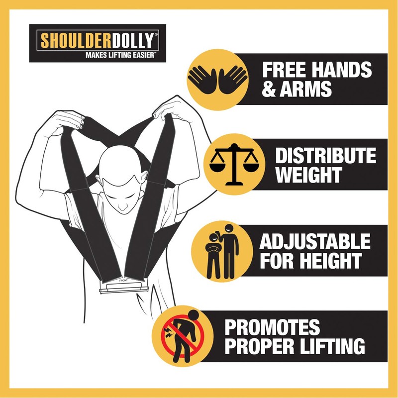 Shoulder Dolly Lifting and Moving Straps Move Heavy Object Easily