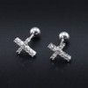 16g Sparkling Cubic Zirconia Stainless Steel Stud Earrings Tragus Helix