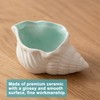2 Pack Ceramic Jewelry Tray Starfish Conch Shape Aqua Shell