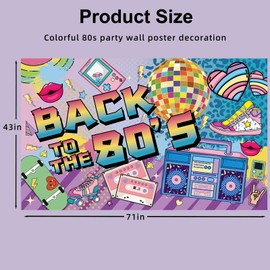 Zurück in die 80er Jahre Banner für 80er Jahre Party Dekoration Disco Party Banner Hintergrund 80er Jahre Geburtstagsparty Foto Hintergrund Dekoration, 80er Party Wand Poster Deko(180x110cm rosa)