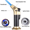 Butane Torch Lighter,Refillable Kitchen Culinary Cooking Blow Torch with Safety