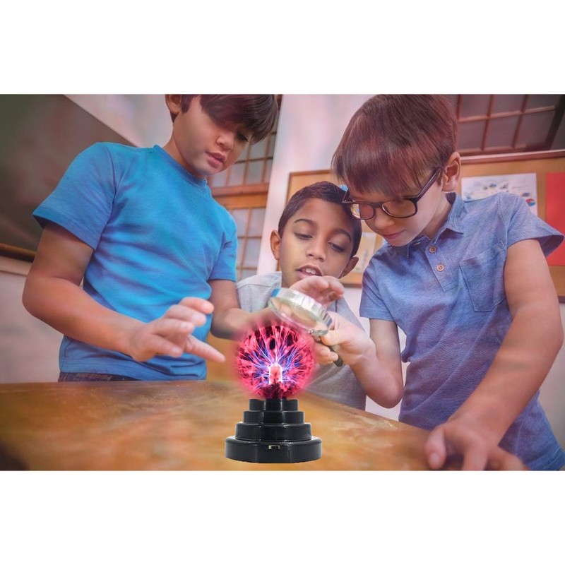 Rigrer Plasma Ball Lamp Light, Globe Static Touch Sensitive Magic