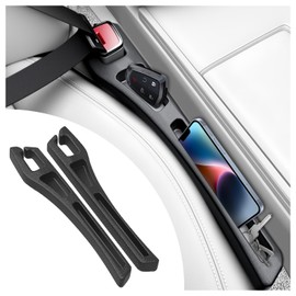 VKQTS 2PCS Car Seat Gap Filler Organizer,Upgraded Car Side Seat Gap Fillers with Dual Slot Design,in Between Cars Seats Catcher Cars Accessories for Filling 1.3-1.4 Inch Gaps