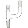 FunChem 3-Way Claisen Distillation Adapter with 24/40 Joints Connecting Adapter,
