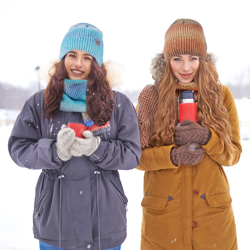 TAGVO Winter Hat and Loop Scarf Women's Winter Warm Hat