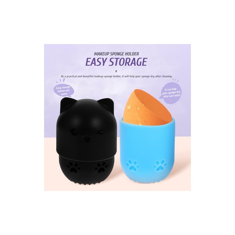 Toyvian Soportes de Silicona para Esponjas de Maquillaje 3piezas
