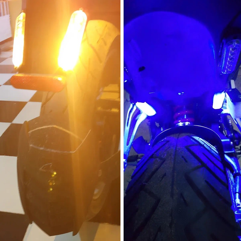 Par Barra Lateral Faro Led Estrobo Patrulla Auto Moto
