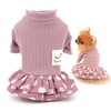 SMALLLEE_LUCKY_STORE Pet Clothes Girls Puppy Knit Sweater Dress for Small