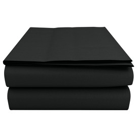 HOME ACE Black Flat Sheet King Size 254CM x 274CM, Easy Care Kingsize Flat Bed Sheets King Size Flat Sheet, Poly Cotton Kingsize Flat Sheets King Size Sheets Flat King Size Flat Sheets Cotton