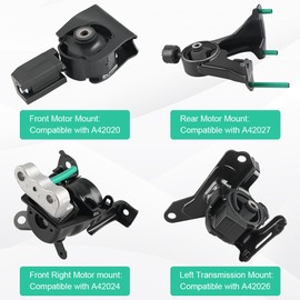 JDMON 4Pcs Engine Motor & Transmission Mount Kit Replacement for Toyota Corolla 1.8L Auto Trans 2014 2015 2016 2017 2018 2019 Compatible with A42024, A42026, A42027, A42019, A42020
