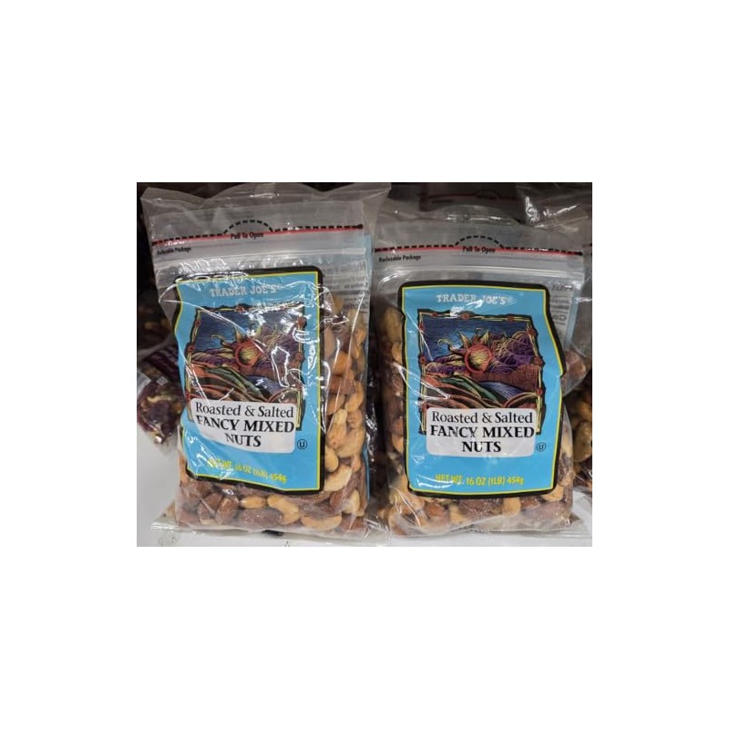 Trader Joe Roasted & Salted Fancy Mixed Nuts 16oz 454g