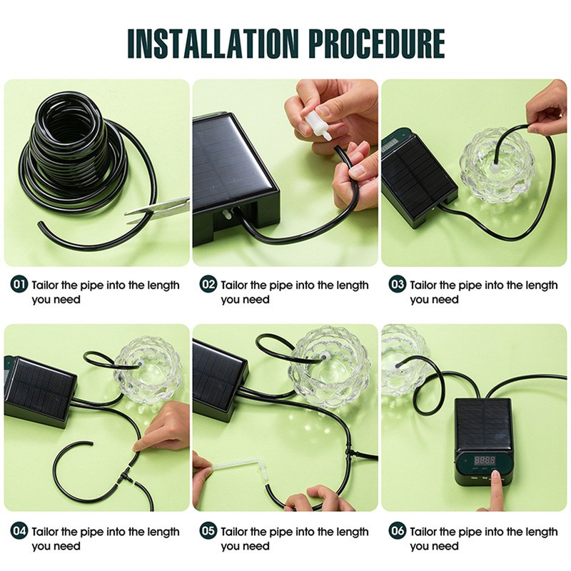 SW15 Solar Powered Watering Irrigation Kit Timing Automatic Flower Watering