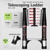 KOLL LINK Telescoping Ladder,12.5 FT Aluminum Lightweight Extension Ladder with