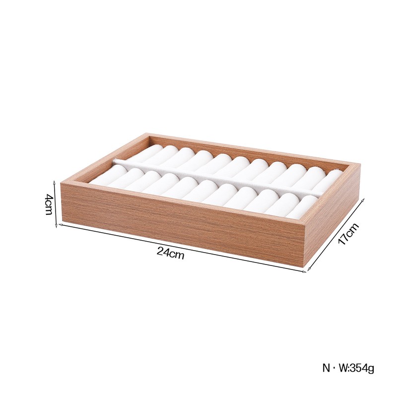 Vellure Jewelry Organizer Drawer – Wooden Velvet Tray for Bracelets
