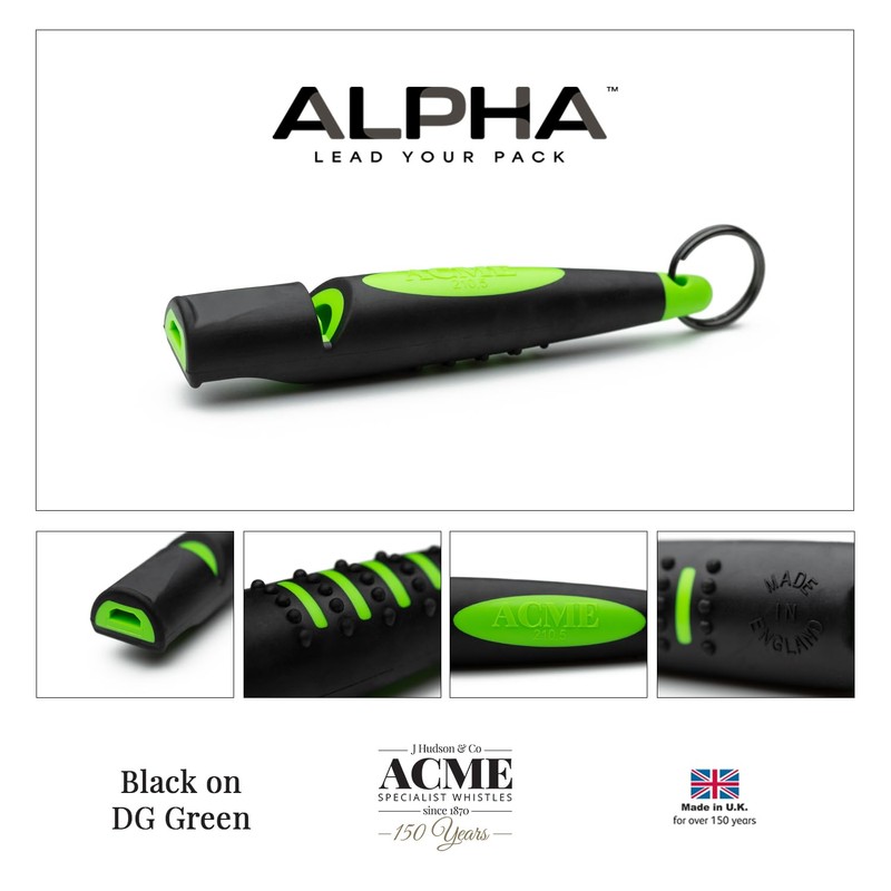 ACME THE 210.5 ALPHa Dog Training Whistle Black/Day Glow Green