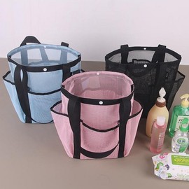 Quick-Drying Mesh Swim, Bath, and Spa Bag Mesh Bag Blue