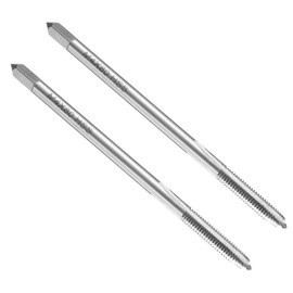 sourcing map 2pcs Straight Flute Thread Taps, M4 x 0.7 H2 80mm Extra Long Metric Screw Machine Tap Threading Tapping Tools, High-Speed Steel 6542 (HSS 6542)