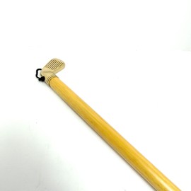 Shoe Horn, Handled Shoehorn brass golf Head Shoe Horn Lifter Universal Long Beech Handle Long Shoe Horn Handled Shoehorn (Brown 22 inches 55CM golf Head Shoehorn)