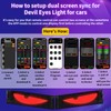 2PCS Synchronized Devil Led Eyes Light for Car Windshield, 15"x4"