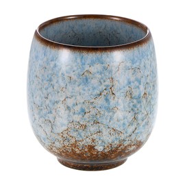 HARFINGTON Chinese Ceramic Teacups 5.75oz Traditional Gong Fu Tea Set Ceramic Mate Teacup Japanese No Handle Small Coffee Cup for Mate Tea Coffee Wine Drinks, Light Blue
