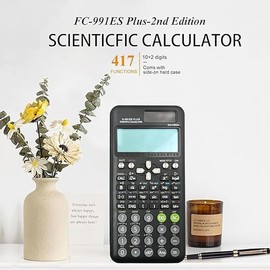 Scientific Calculator Compatible with FC-991ES Plus-2nd Edition Scientific Calculator with 417 Functions for Back to School Supplies Students Teachers Business Office Home(Black)
