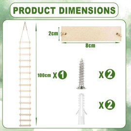 Extra Tall 3ft Wooden Ladder Trellis for Climbing Plants - Sturdy Indoor/Outdoor Plant Support,Easy Assembly & Space-Saving Vertical Garden Decor for Potted Plants, Vines, Pothos, Monstera
