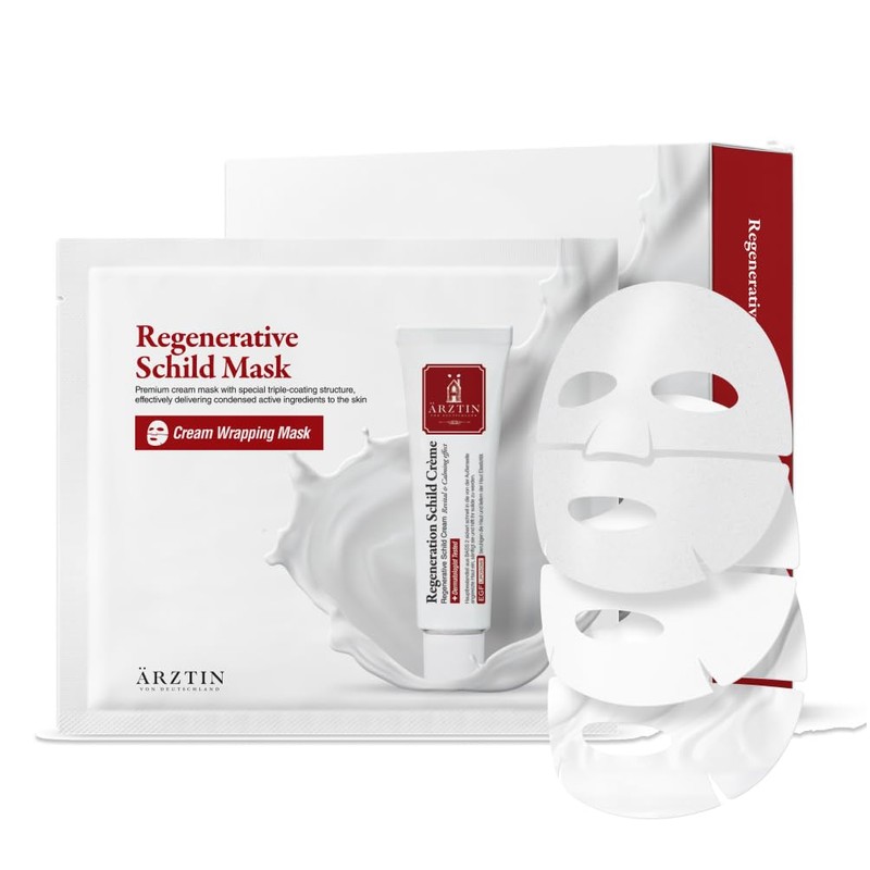 ARZTIN Regenerative Schild Mask, Triple-coated Wrapping High Nutritional Cream Sheet