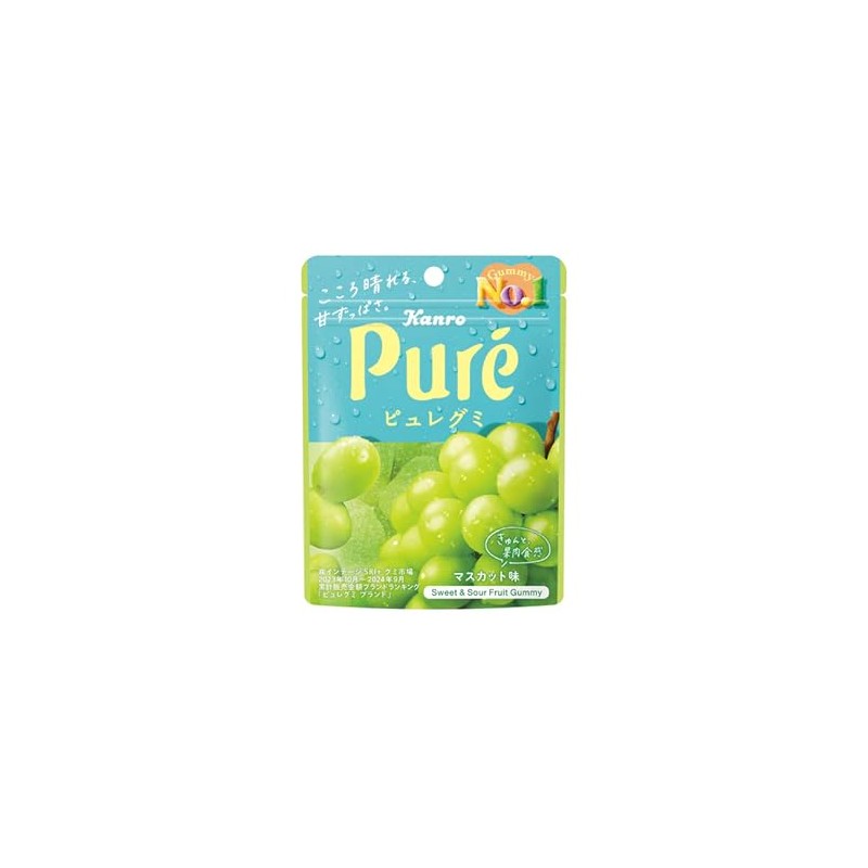 Kanro Pure Gummy Muscat, 2.0 oz (56 g) x 6