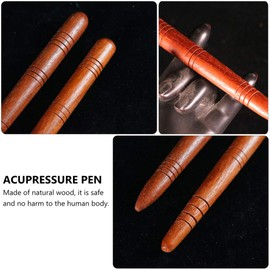 Wooden Massage Stick Foot Hand Acupoint Pen Cone Thai Health Care RelaxationTool for Head Face Body- 4Pcs