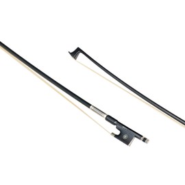 MI&VI NB-720 Classic Carbon Fiber Violin Bow (Size 1/8) with Ebony Frog | Octagonal Silver Mount | Well Balanced | Light Weight | Mongolian Horse Hair - MIVI Music