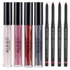 Kit Brillo Labial con Glitter y Delineador Retráctil (8 pzas)