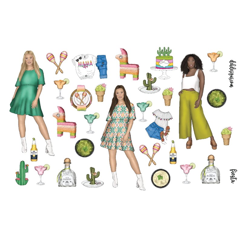 Life Planner Sticker Kit, Fiesta, over 150 stickers on premium