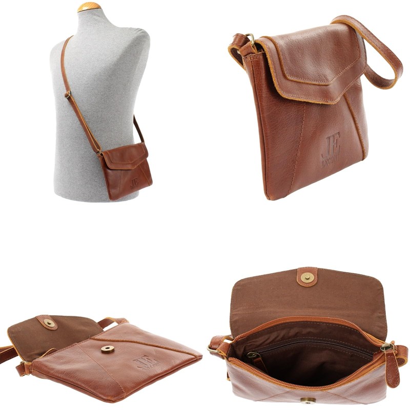 LECONI LE3078 Women's Small Shoulder Bag Clutch Cross Bag Natural
