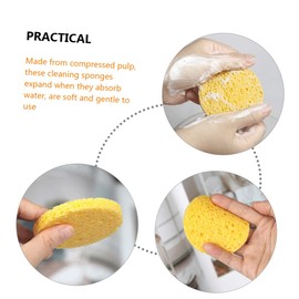 TOVINANNA Pcs Soft Fluffy Makeup Removal Sponge Puff Wood Pulp Facial Cleansing Sponge for Daily Use