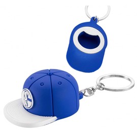 FC Schalke 04 S04 Keyring Cap with Bottle Opener Pendant, multicoloured