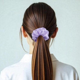 Tyqour 6Pcs Purple Scrunchies Elastics Purple Hair Ties Soft Hair Scrunchies Band Hair Elastic Bracelet Ponytail Holders Hair Accessories for Women Scrunchies Gifts