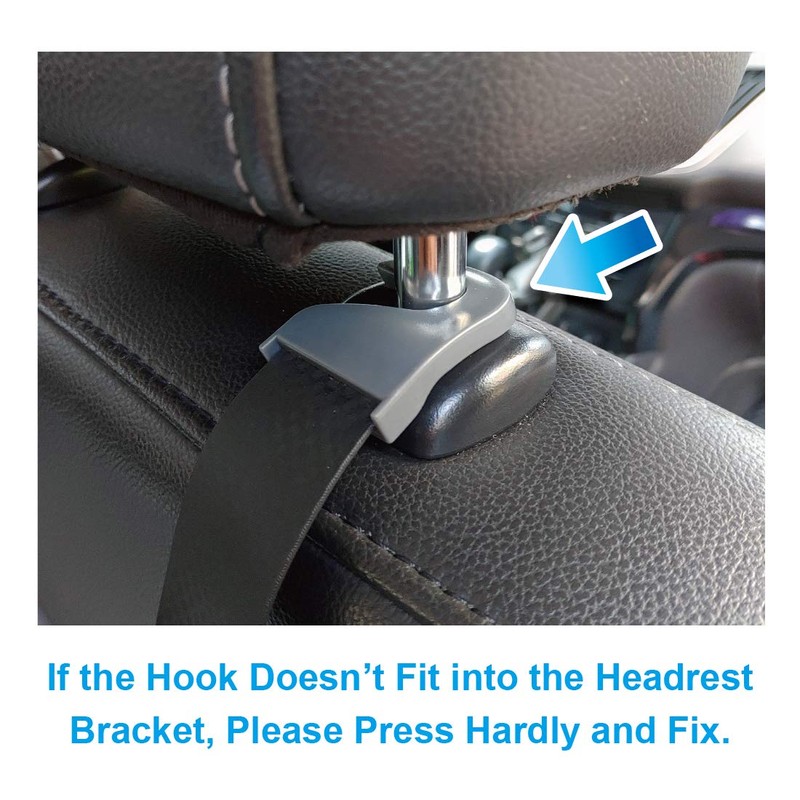 Hypersonic 2-Pack Car Backseat Organiser Hook Headrest Bag Hanger Vehicle